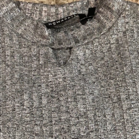 Nowadays silver keyhole junior/women dress - Picture 2 of 3